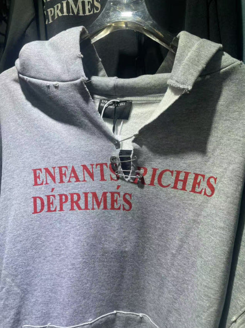 Letter-printed hoodie