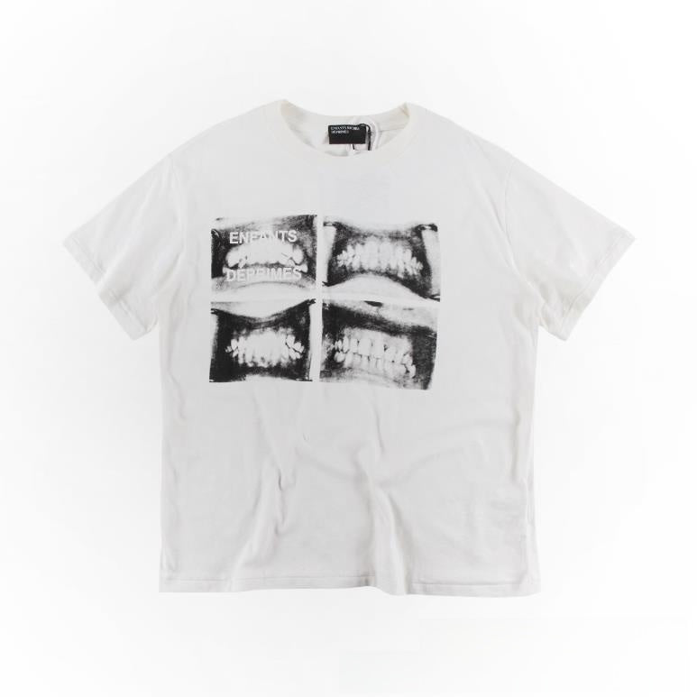 Letter-printed short-sleeved shirt