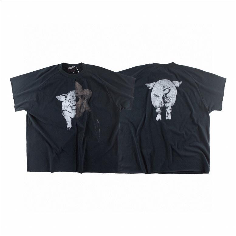 Letter-printed short-sleeved shirt
