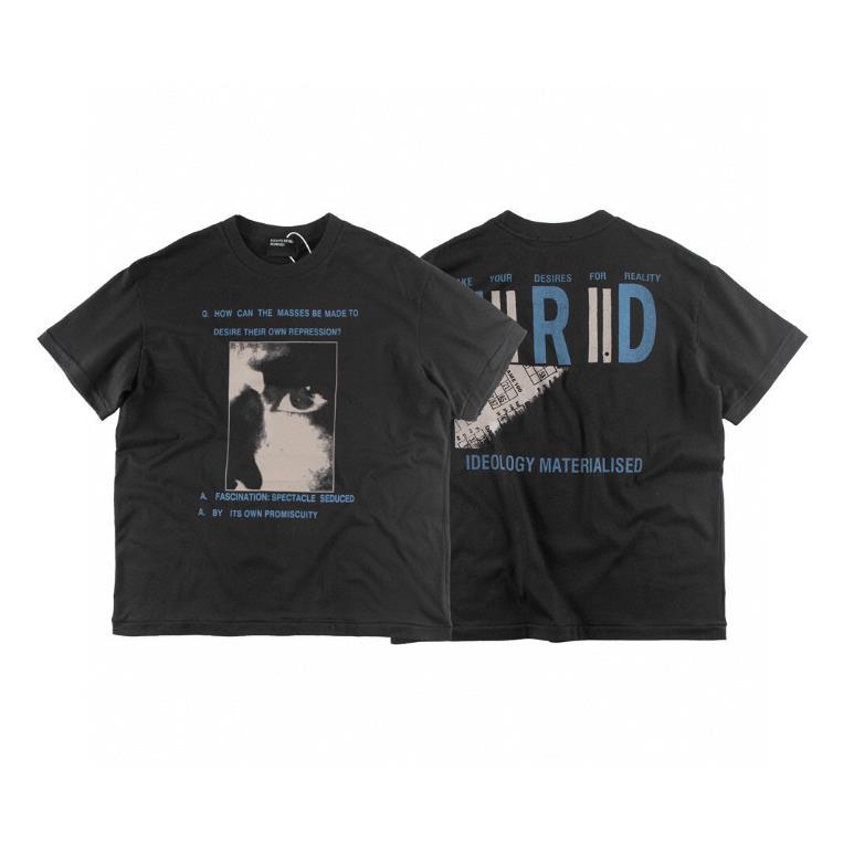 Letter-printed short-sleeved shirt