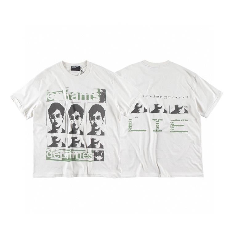 Letter-printed short-sleeved shirt