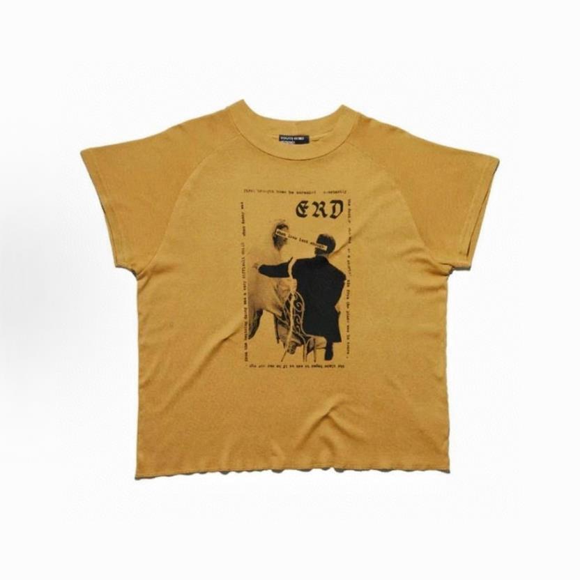 Letter-printed short-sleeved shirt