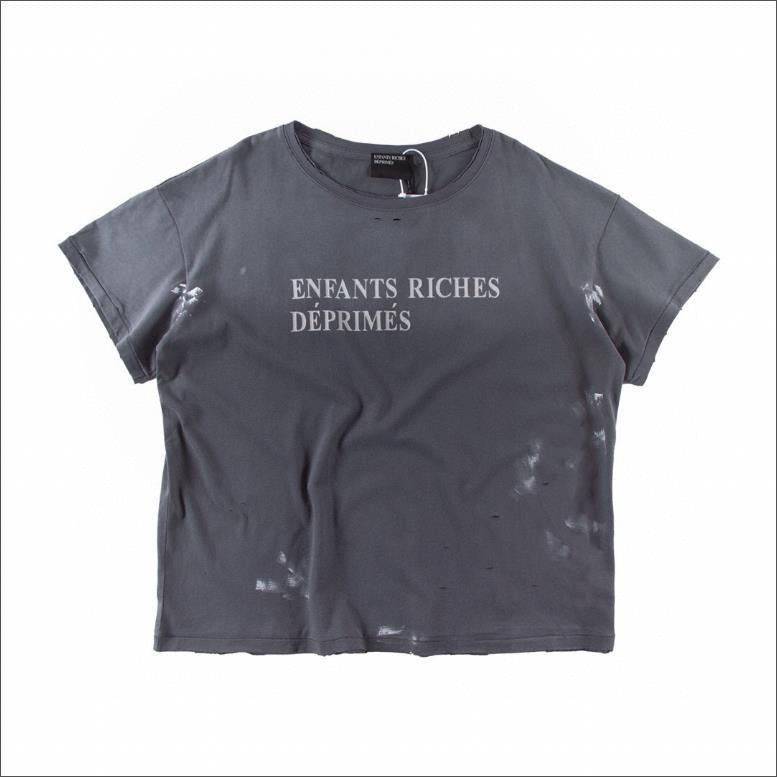 Letter-printed short-sleeved shirt