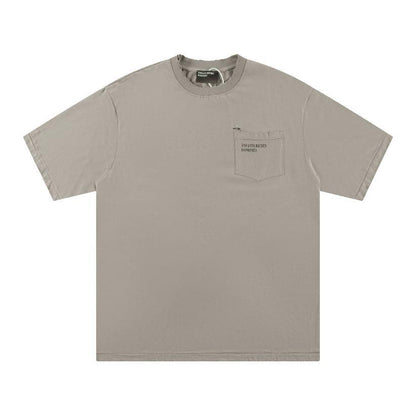 Letter-printed short-sleeved shirt