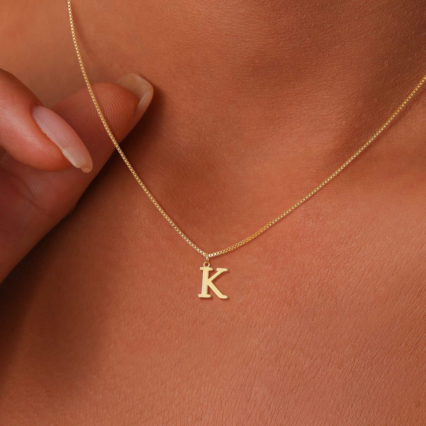Letter-shaped pendant necklace