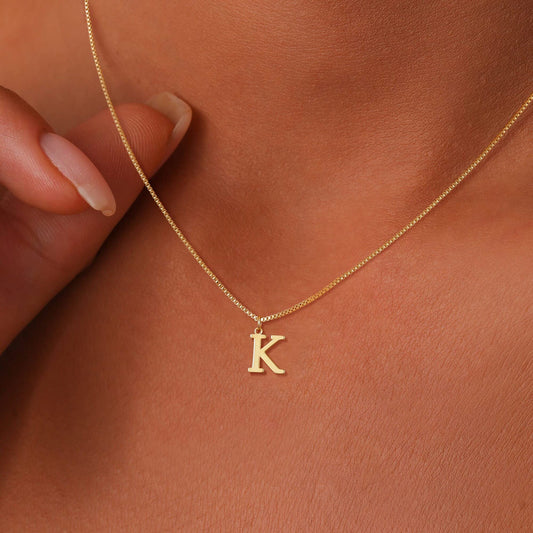 Letter-shaped pendant necklace