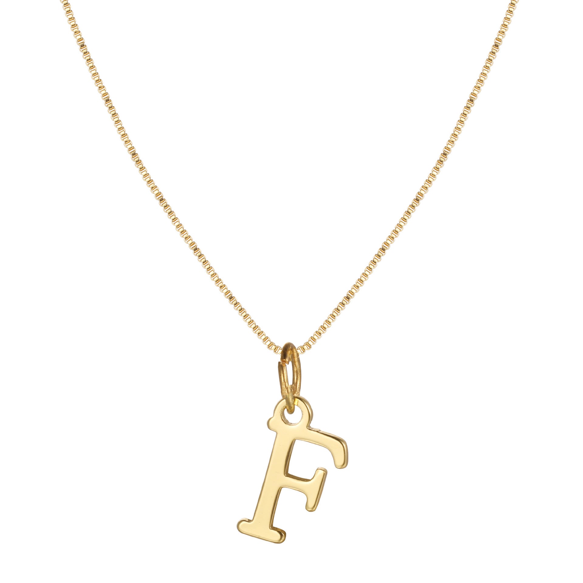 Letter-shaped pendant necklace