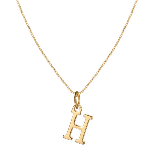 Letter-shaped pendant necklace
