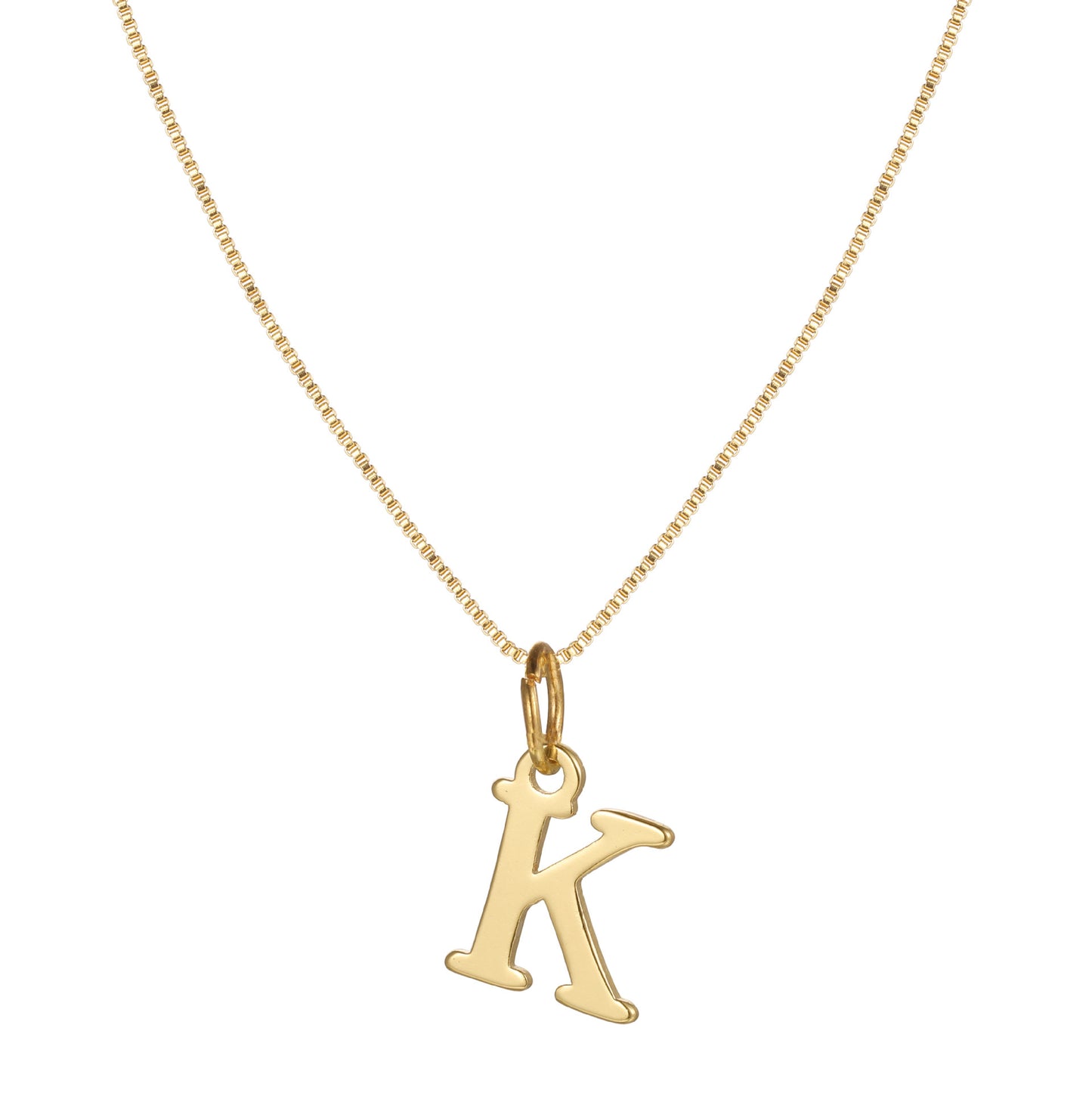 Letter-shaped pendant necklace