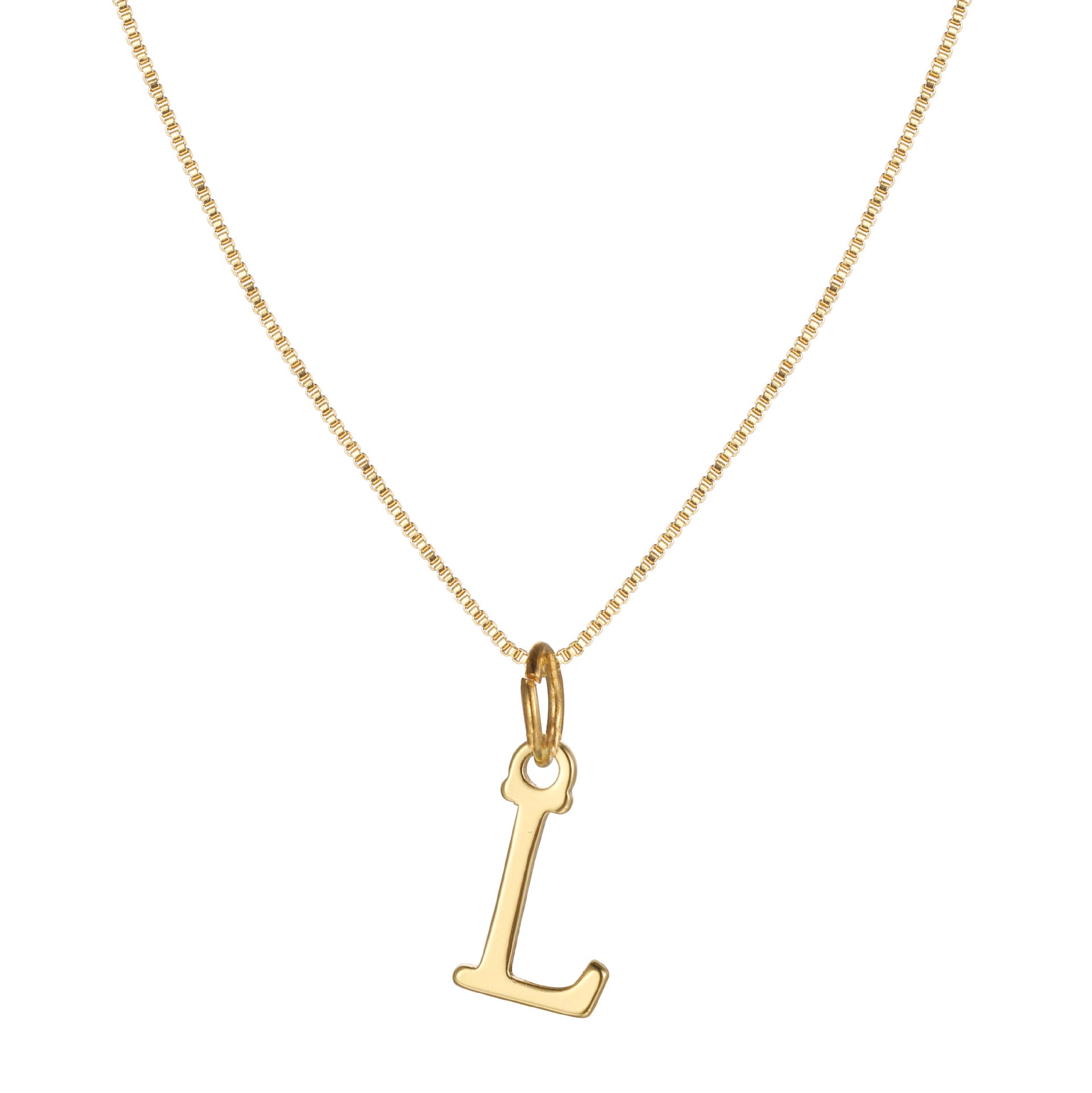 Letter-shaped pendant necklace