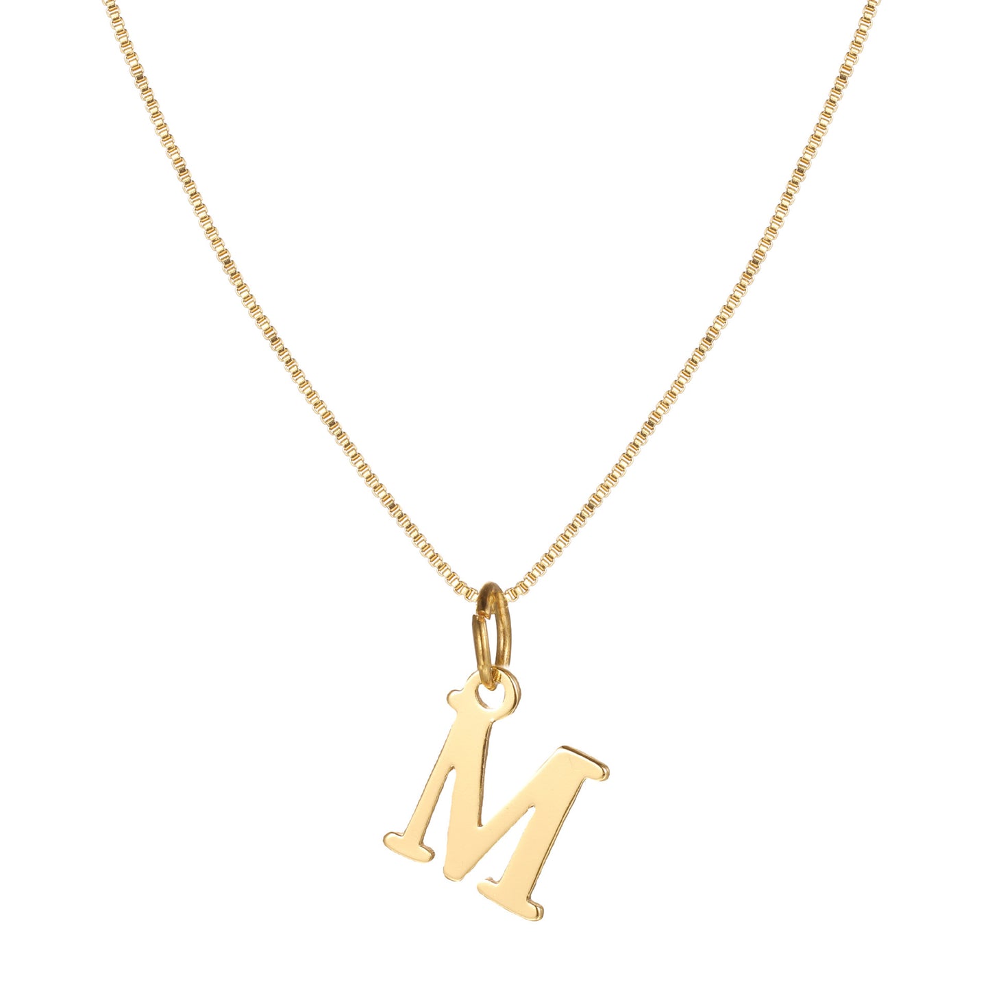 Letter-shaped pendant necklace