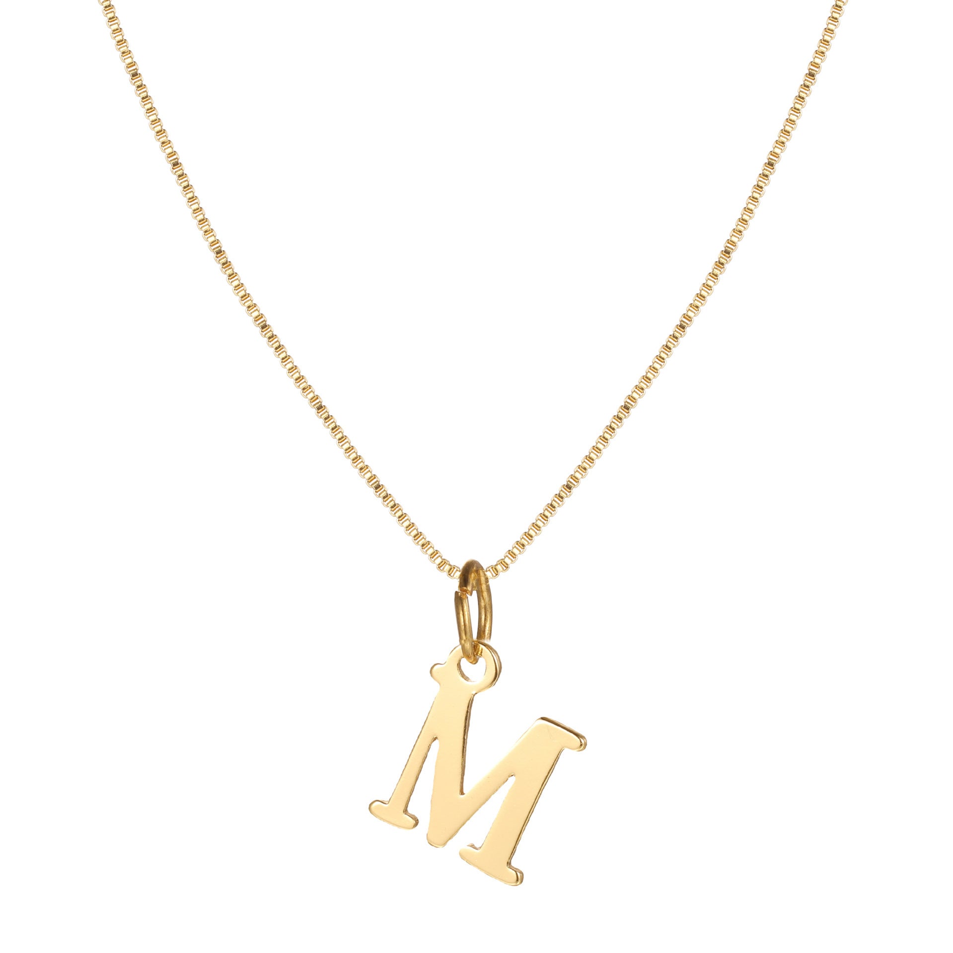 Letter-shaped pendant necklace