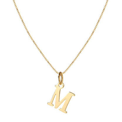 Letter-shaped pendant necklace