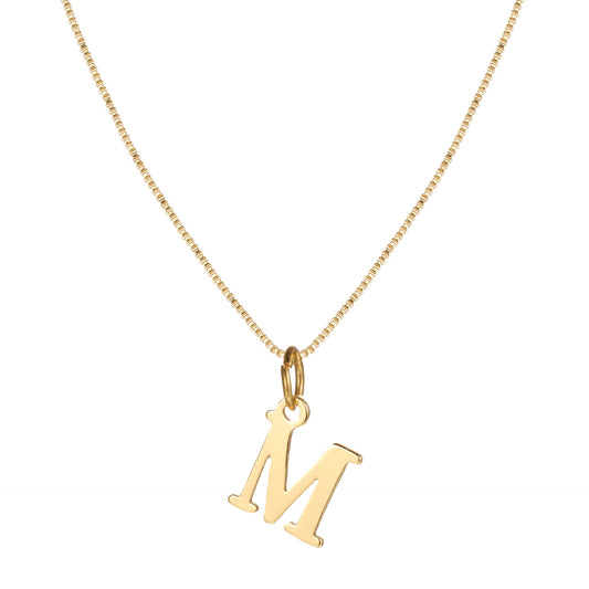 Letter-shaped pendant necklace