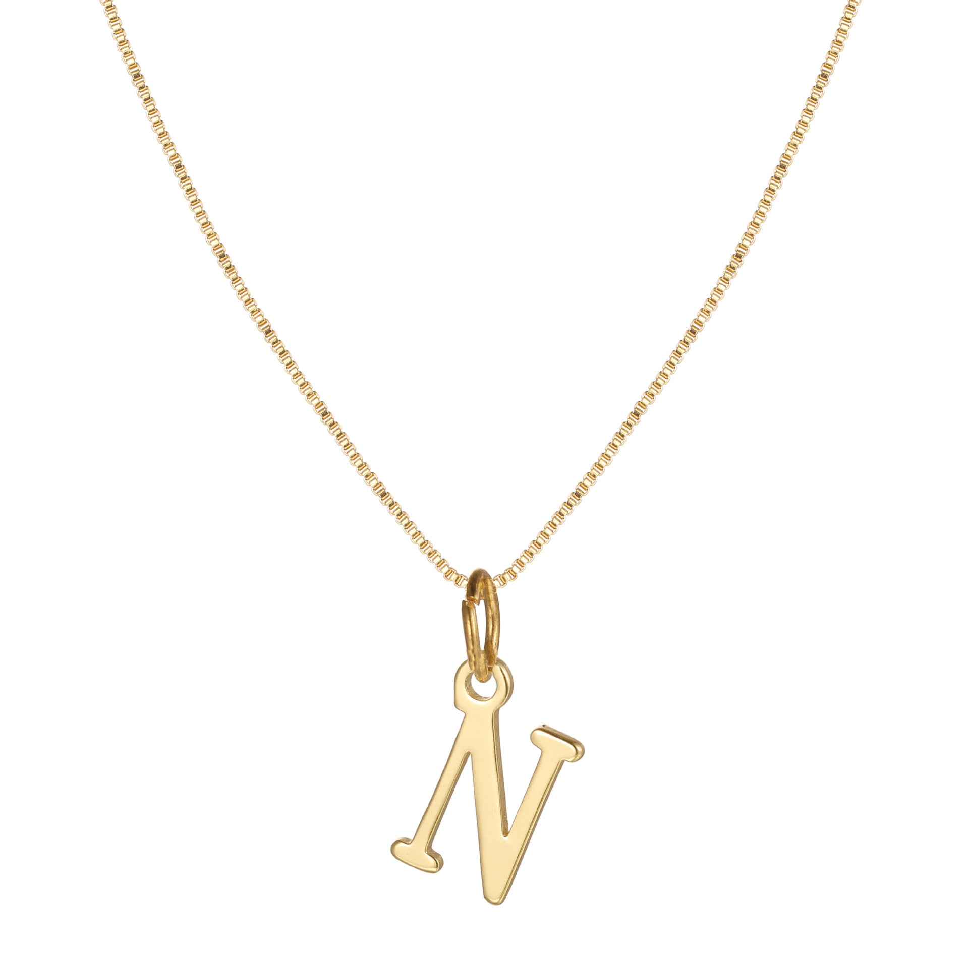 Letter-shaped pendant necklace