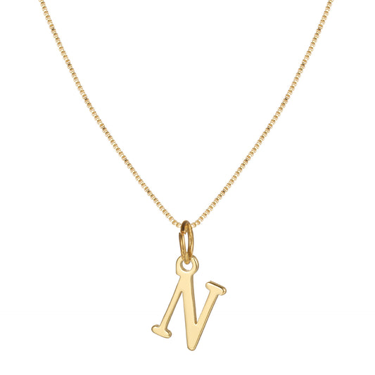 Letter-shaped pendant necklace