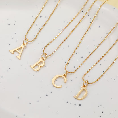 Letter-shaped pendant necklace