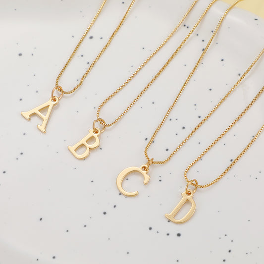 Letter-shaped pendant necklace
