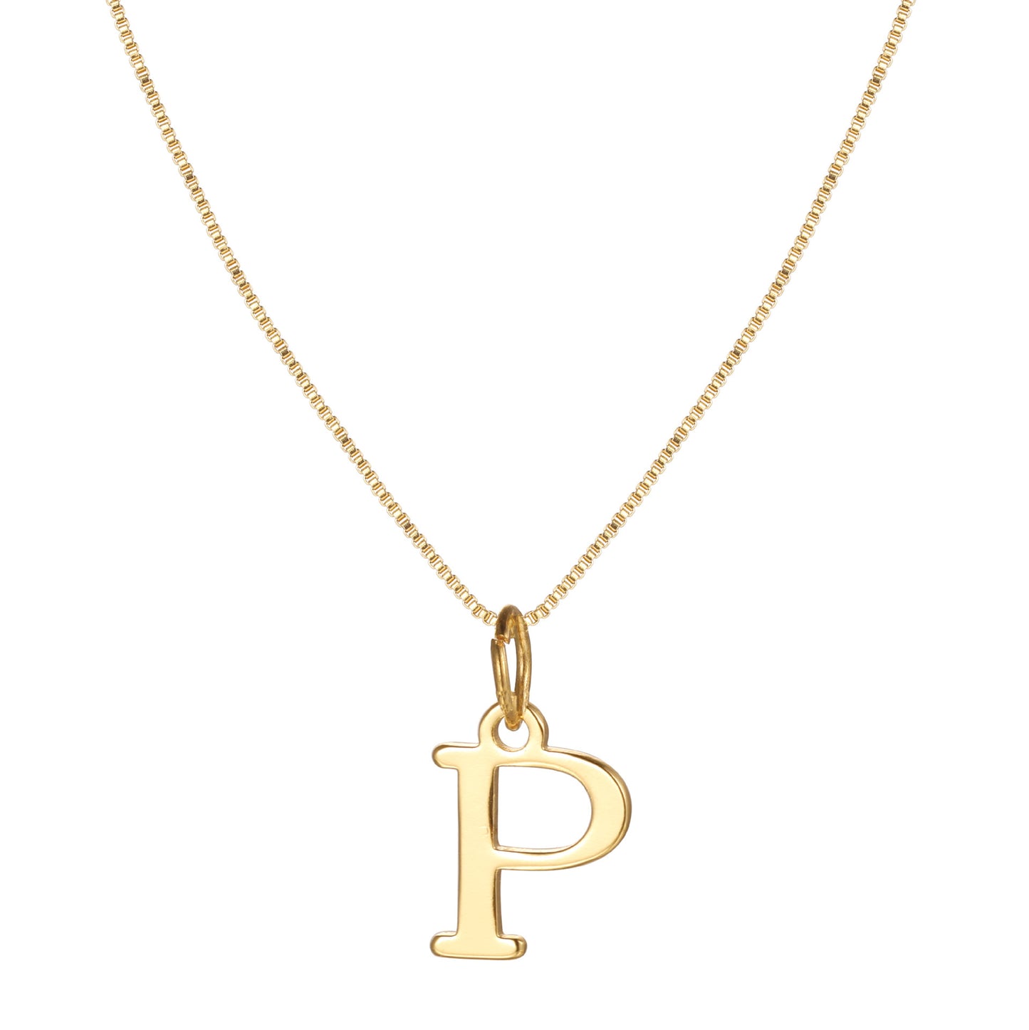 Letter-shaped pendant necklace