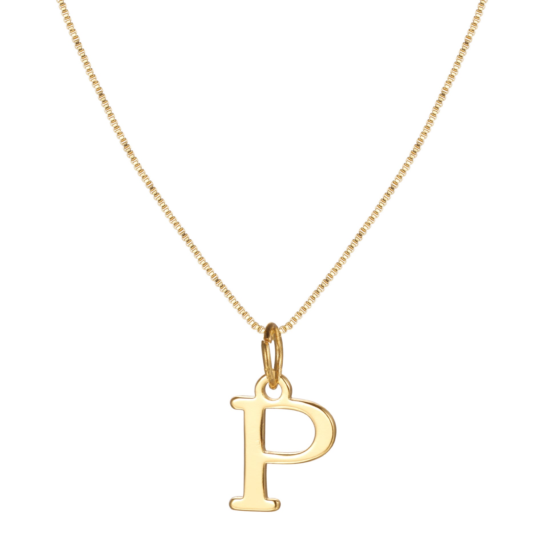 Letter-shaped pendant necklace