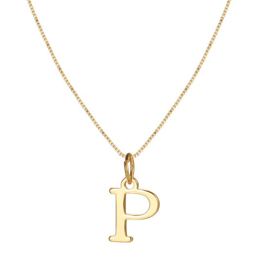 Letter-shaped pendant necklace