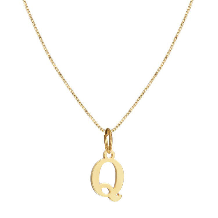 Letter-shaped pendant necklace