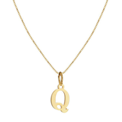 Letter-shaped pendant necklace