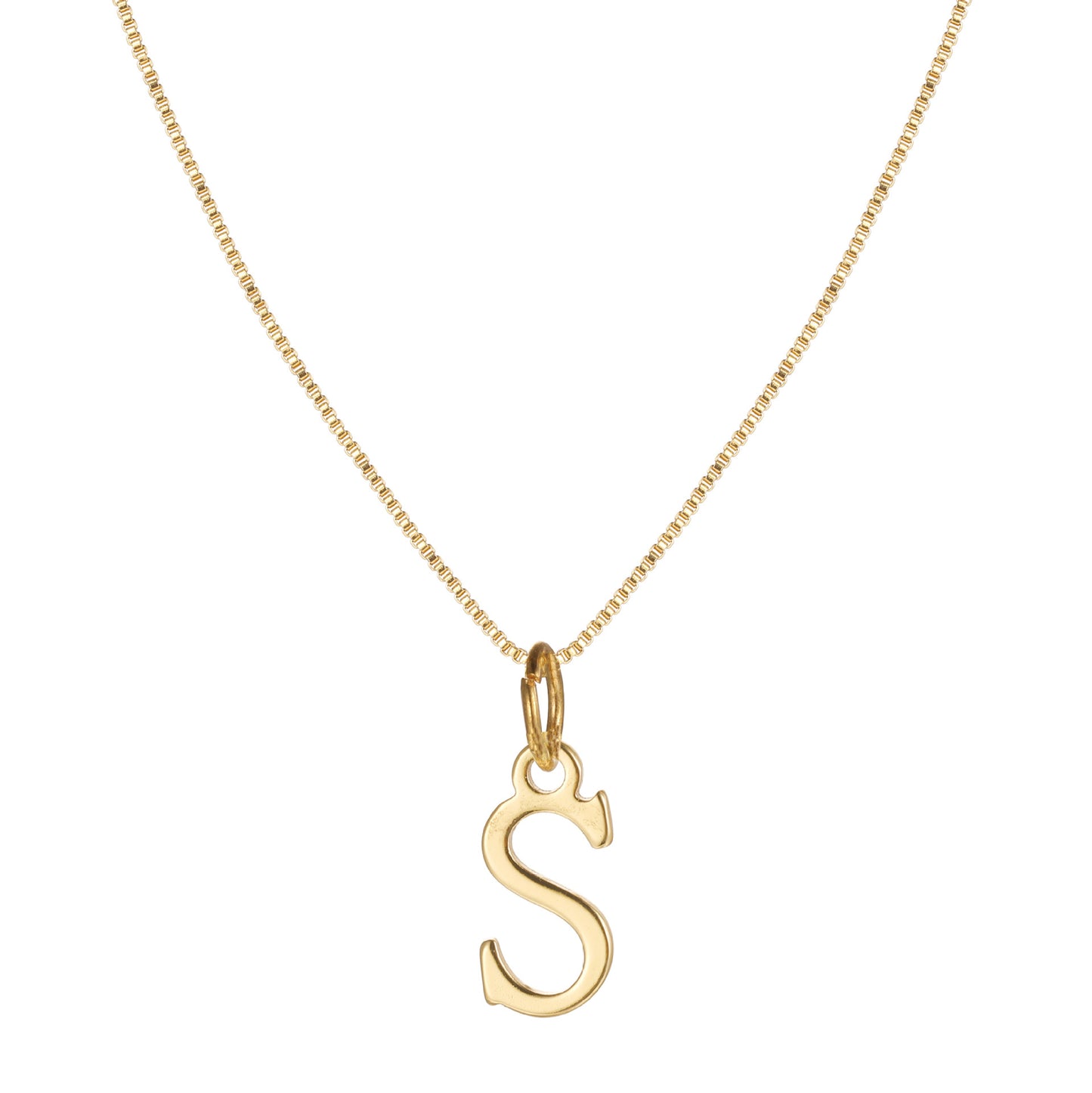 Letter-shaped pendant necklace