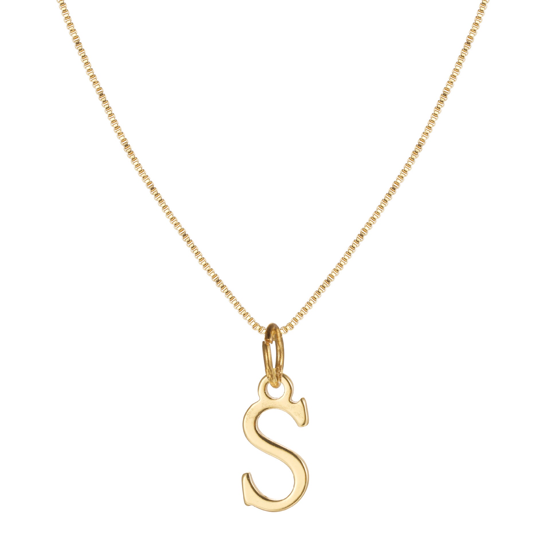Letter-shaped pendant necklace