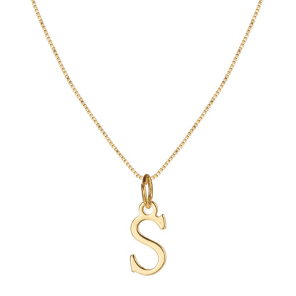 Letter-shaped pendant necklace