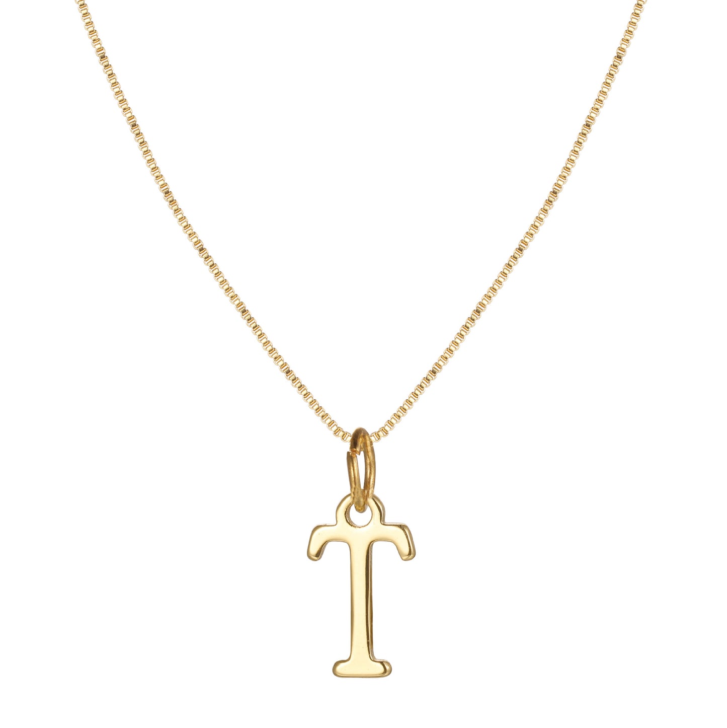 Letter-shaped pendant necklace