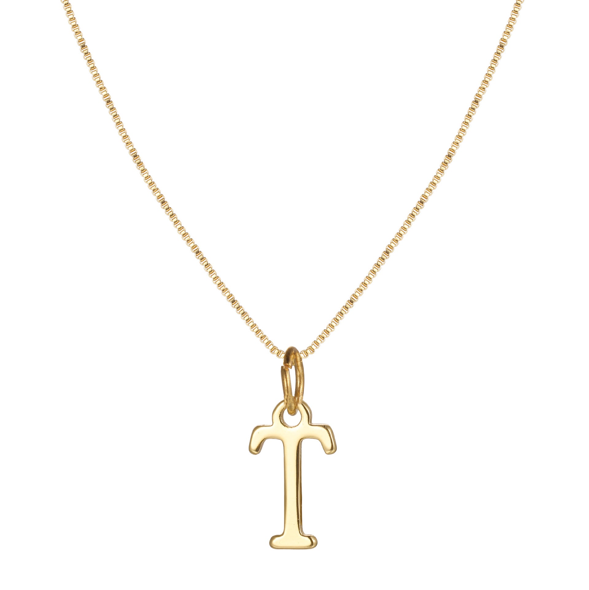Letter-shaped pendant necklace