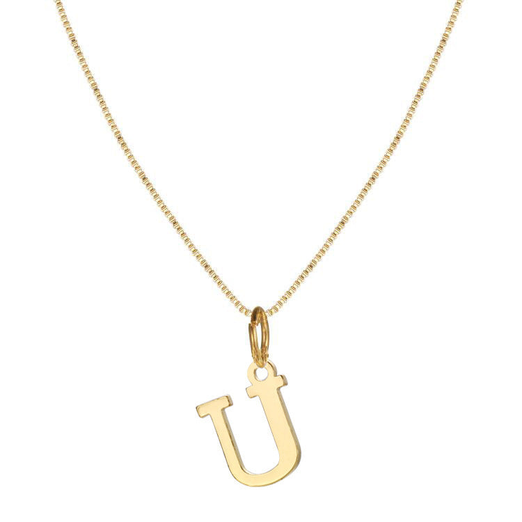 Letter-shaped pendant necklace