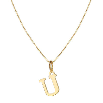 Letter-shaped pendant necklace