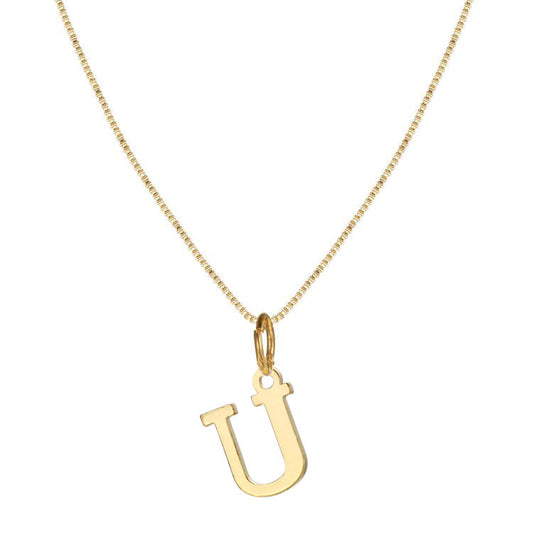 Letter-shaped pendant necklace