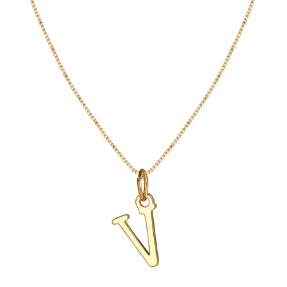 Letter-shaped pendant necklace