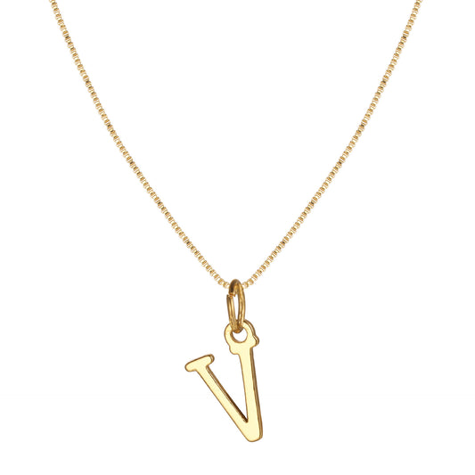 Letter-shaped pendant necklace