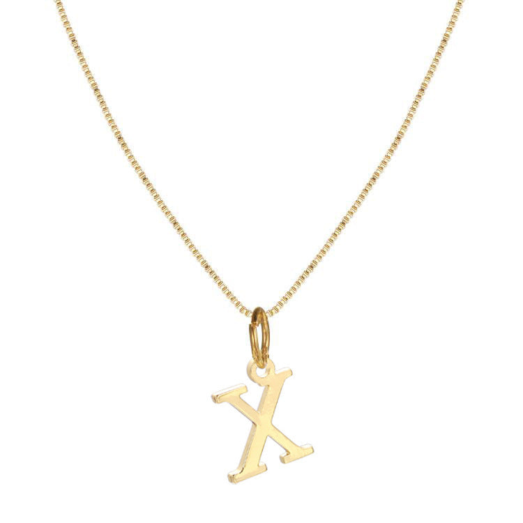 Letter-shaped pendant necklace