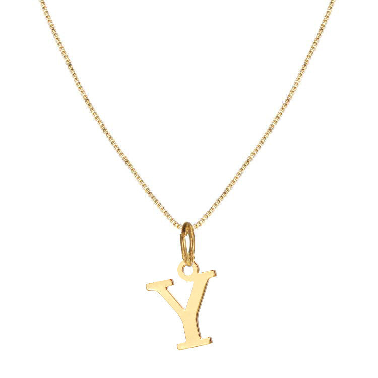 Letter-shaped pendant necklace