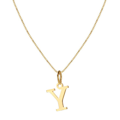 Letter-shaped pendant necklace