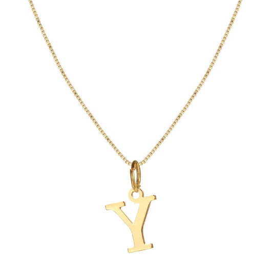 Letter-shaped pendant necklace