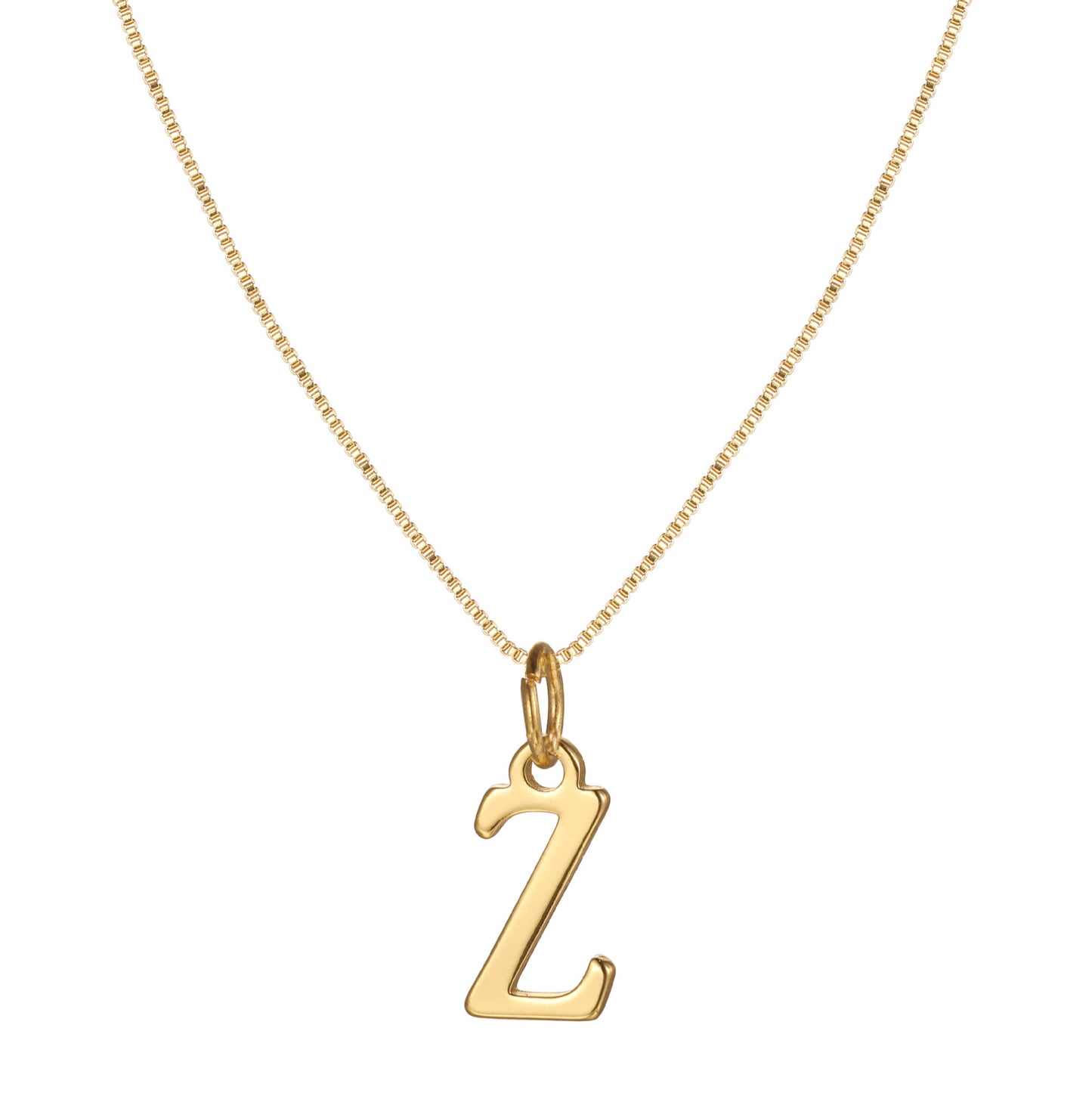 Letter-shaped pendant necklace