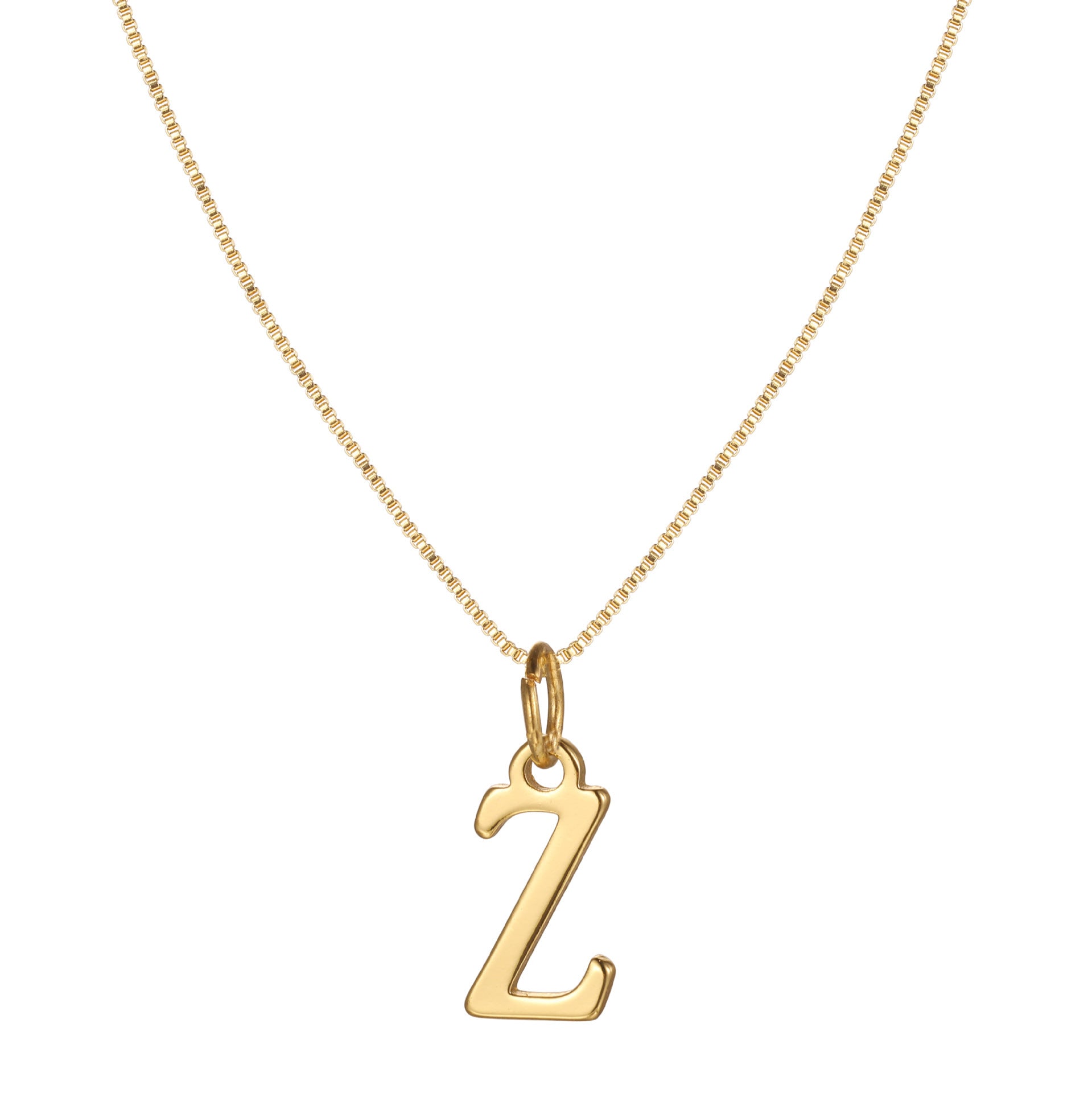 Letter-shaped pendant necklace