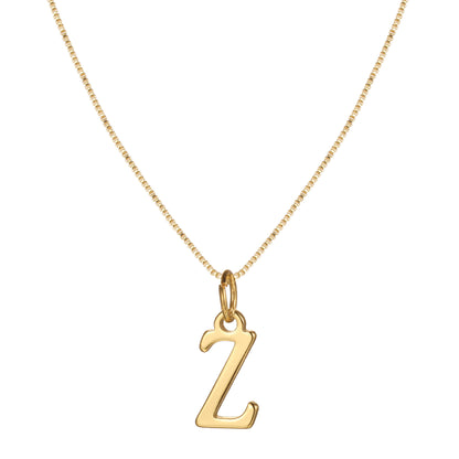 Letter-shaped pendant necklace