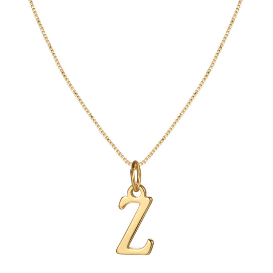 Letter-shaped pendant necklace