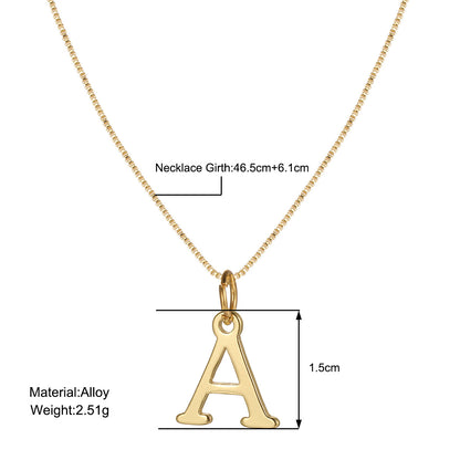 Letter-shaped pendant necklace