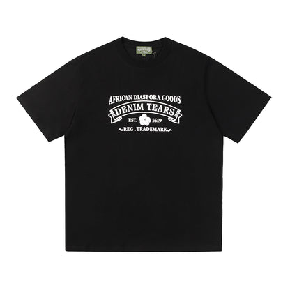Letter slogan print short-sleeved shirt