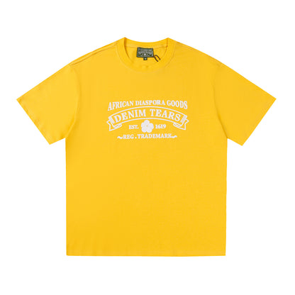 Letter slogan print short-sleeved shirt