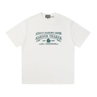 Letter slogan print short-sleeved shirt