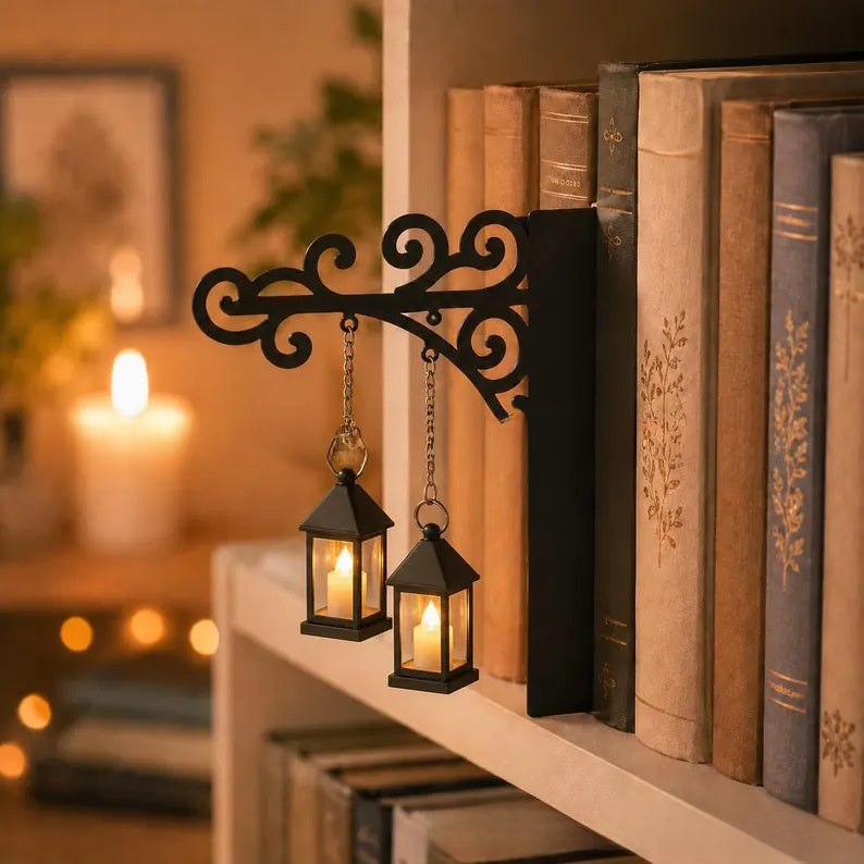 Library bookshelf lighting fixture